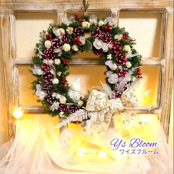 【ラブリーなクリスマスリース30センチ】